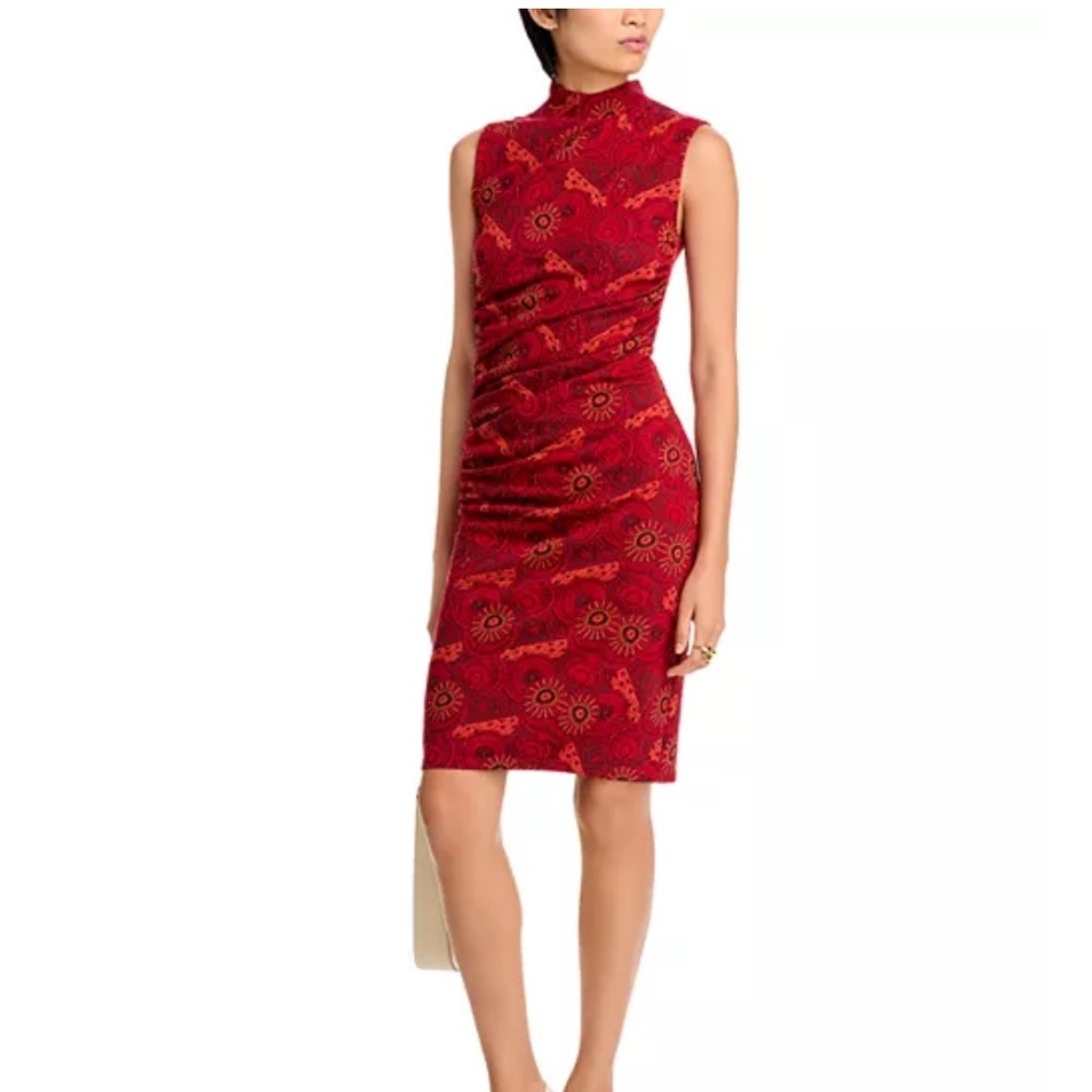 NWT Kahindo São Tomé Sheath Dress in Red Sz XS
